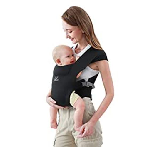 Amazon.com : Newborn Carrier, MOMTORY Cozy Baby Wrap Carrier(7-25lbs), Baby Carrier, with Hook&Loop for Easily Adjustable, Soft Fabric, Black : Baby