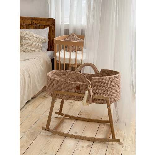 XL Moses Basket with Straight Hood | Safe & Unique by Anzy Home