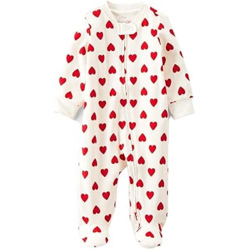 little planet by carter's Baby Sleep and Play made with Organic Cotton, Hearts, NB