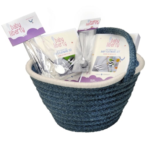 Baby Liberty Blue Baby Basket Bundle