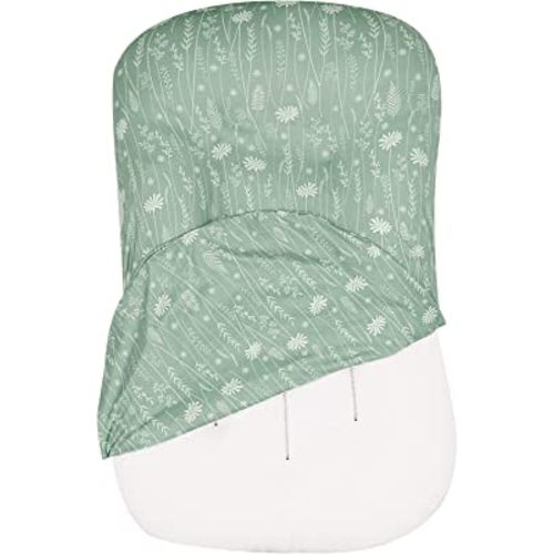 Newborn Lounger Cover for Boys and Girls Removable Cover Ultra Soft Comfortable Lounger Slipcover for Infant Lounger Pillow, Sage Green Dandelion Flower