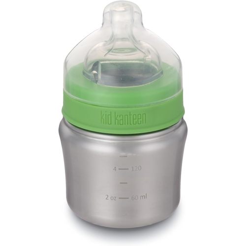 Klean Kanteen Kid Kanteen Wide Mouth Single Wall Stainless Steel Baby Bottle with Dust Cover - 1 Count (Pack of 1)