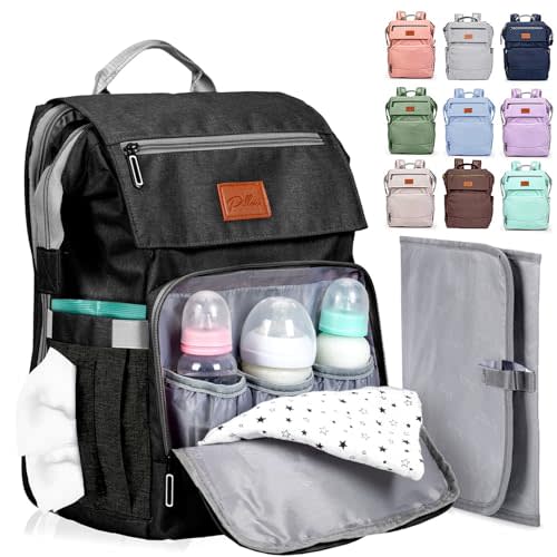 PILLANI Baby Diaper Bag Backpack - Baby Bag for Boys & Girls - Diaper Backpack - Large Travel Diaper Bags with Changing Pad - Baby Registry Search & Baby Shower Gifts - Newborn Essentials Must Haves