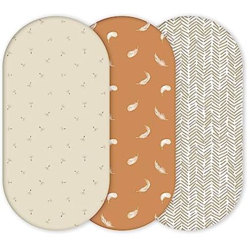 Premium Fitted Baby Bassinet Sheets, Changing Pad Cover and Stroller Sheets, Compatible with 4moms Mamaroo, Chicco Lullago, Graco, Halo and Uppababy, 100% Ultrasoft Cotton, 32x16” - Boho
