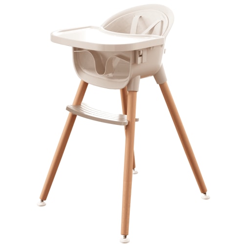 Fodoss 3-in-1 Wooden High Chair for Babies and Toddlers,Convertible Easy Clean Infant Highchair,Silla Modern Design para Comer De Bebe