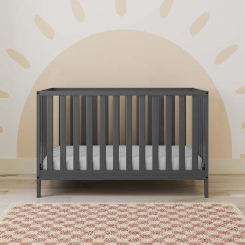 Storkcraft Sunset 4-in-1 Convertible Baby Crib, Gray