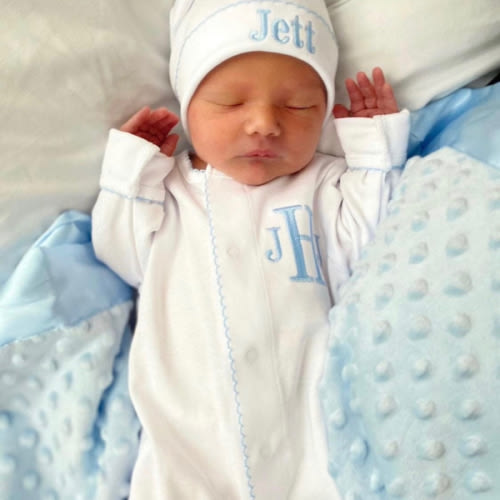 Baby Boy Coming Home Outfit, Monogrammed Footie, Personalized Baby Gift, Monogrammed Sleeper, Pima Cotton, Newborn Pictures, Shower Gift - Etsy