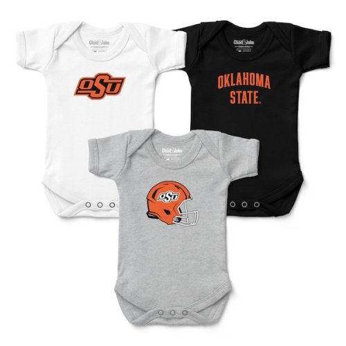 Newborn & Infant Chad & Jake Oklahoma State Cowboys 3-Pack Bodysuit Set