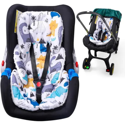 THE KENKYO Infant Car Seat Insert, 2-in-1 Reversible Baby Car Seat Cushion, Carseat Head & Body Support for Newborn, Soft Stroller Cushion Insert for Bouncer, Swing, Baby Registry Seach