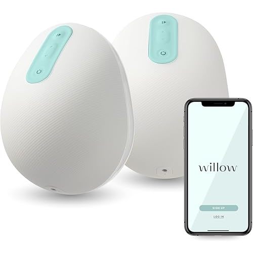 Willow 3.0 Wearable Breast Pump, Double Electric Breast Pump, Cordless, Hands Free Breast Pump with 9 Levels of Smart, Hospital Grade Suction Strength, 100% Leak Proof & Fits Fully In Bra, 24mm Flange