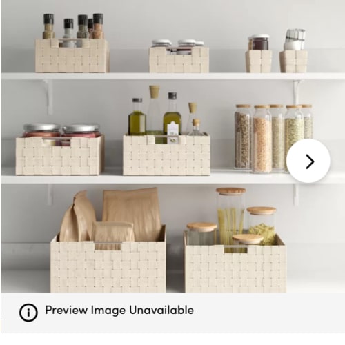 Weave Fabric 9 Piece Basket Set