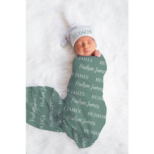 Personalized Baby Name Swaddle, Customized Baby Gift, Custom Coming Home Blanket, Gender Neutral Hospital Photo Prop, Baby Shower Present