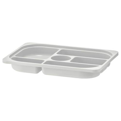 TROFAST Storage tray with compartments - gray 16 ½x11 ¾x2 "