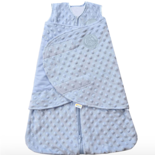 Blue Plushy Dot Velboa Swaddle| HALO S