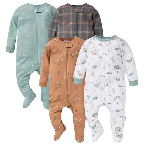 Gerber Baby Boys 4 Pack Sleep 'N Play Footie