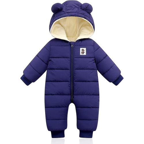 XMWEALTHY Baby Clothes Newborn Boy Girl Snowsuit Winter Coats Infant Jumpsuit Bodysuits Registry Essentials Stuff Gift