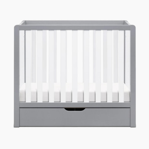 Colby 4-in-1 Convertible Mini Crib with Trundle - Grey / White