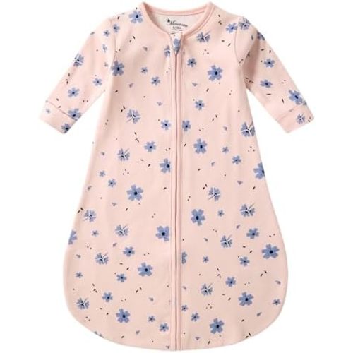Baby 100% Cotton Sleep Sack, Wearable Blanket with Sleeves, TOG 0.5 Zipper Sleeping Bag for Newborn 0-6 Months