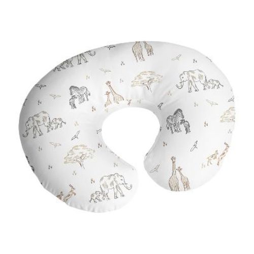Sweet Jojo Designs Gender Neutral Unisex Support Nursing Pillow Cover (pillow Not Included) Serengeti Animals Multicolor