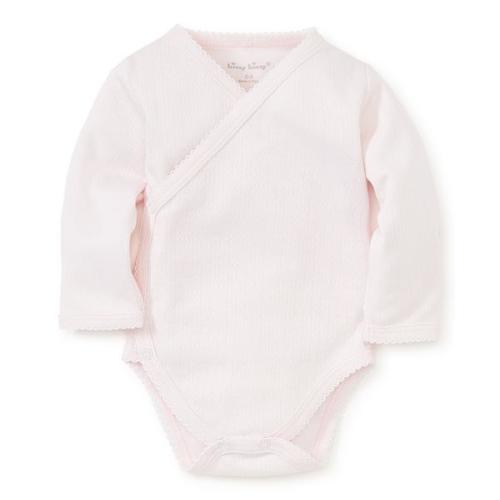 Pink Pointelle Long Sleeve Bodysuit - Kissy Kissy -Premium Pima Cotton Baby Clothes