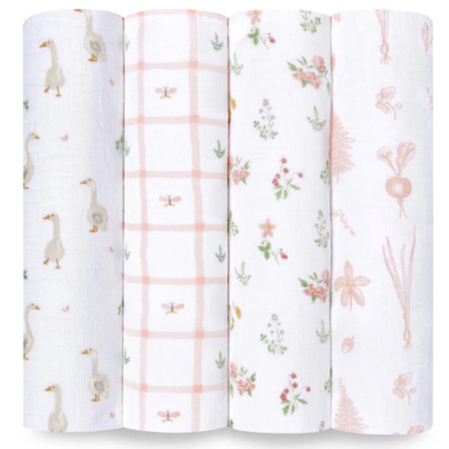 Country Floral Cotton Muslin Swaddle 4 Pack | aden + anais