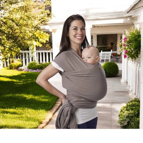 Boba Baby Wrap Carrier Stretchy Newborn -35 lb Infant Hands Free Gray Cover