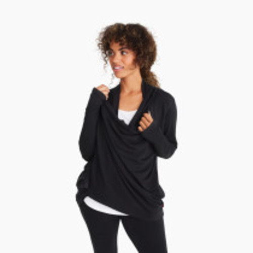 Magnetic Me Modal Drape Front Magnetic Cardigan - Onyx Cardigan, Xl/Xxl