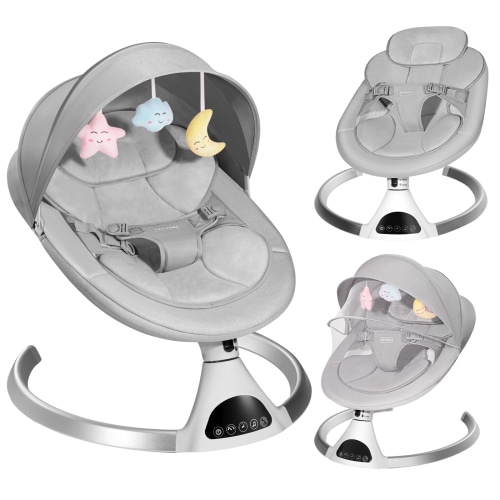 HARPPA Electric Baby Swing, Bluetooth Speaker, Remote Control, Gray