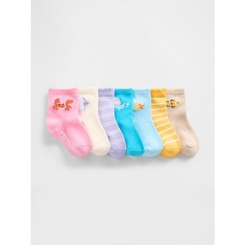 Baby & Toddler Quarter Crew Socks (7-Pack)