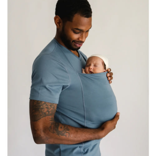 Lalabu Dad Shirt | Original Babywearing T-Shirt with Kangaroo Pouch | Baby Wrap Carrier for Newborns & Infants | Baby Wrap Carrier for Newborns | Essential for new Dads