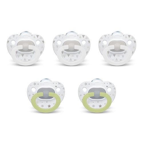 NUK Comfy Orthodontic Pacifiers, Timeless Collection, 0-6 Months, 5 Count