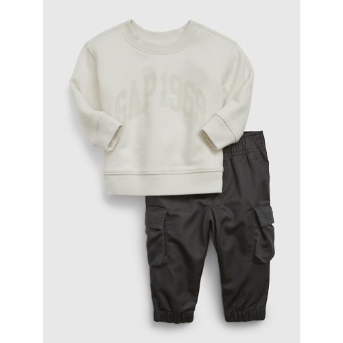 Baby Logo Cargo Outfit Set in black, size: 12-18 M