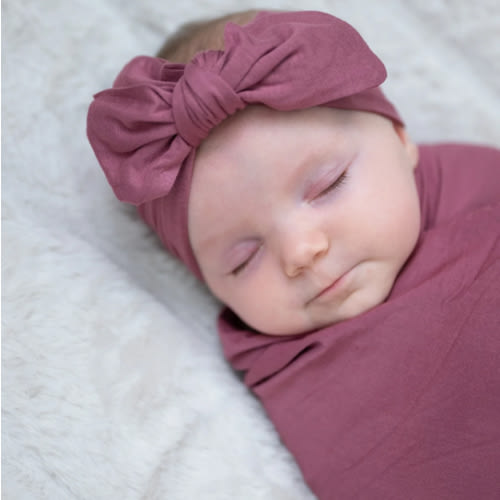 Baby Swaddle Set: Dusty Rose – Lila