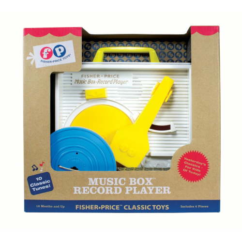 Fisher-Price Classics Record Player - Playable Toy for Toddlers with 5 Records