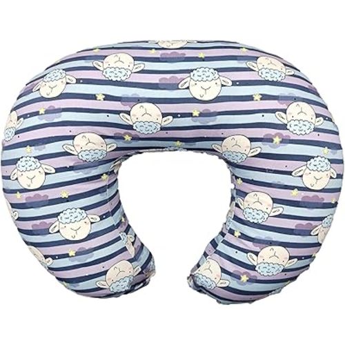 Nursing Pillow, Breastfeeding Pillows with Standard Size Removable Cover, Breast Feeding Pillow with Breathable Filling, Ergonomic Nursing Essentials for Bottle and Breastfeeding- NP-Dream Sheep…