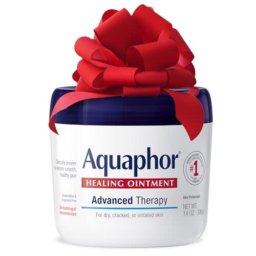 Aquaphor Healing Ointment Advanced Therapy Skin Protectant, Body Moisturizer for Dry Skin, Minor Cuts and Burns, Dry Cuticles, Cracked Heels, Hands and Lips, 14 Oz Jar