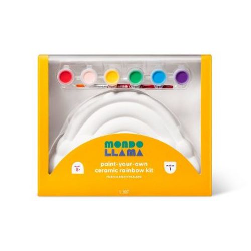 Paint-Your-Own Ceramic Rainbow Kit - Mondo Llama™: Painting Kit for Kids, Includes Brush & Paint, Ages 8+