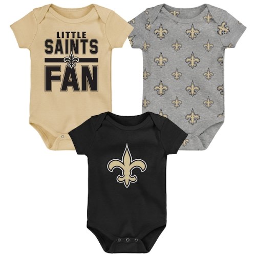 Newborn Outerstuff New Orleans Saints Little Tike 3-Piece Bodysuit Set