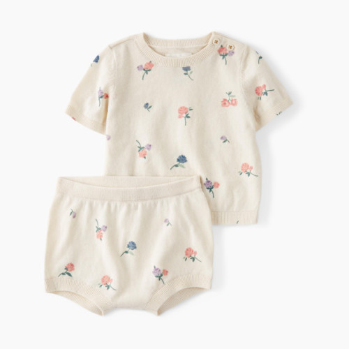 Little Planet 2-Piece Floral Organic Cotton Play Set - Floral