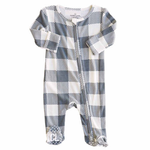 All Bamboo Waffle Zipper Footies