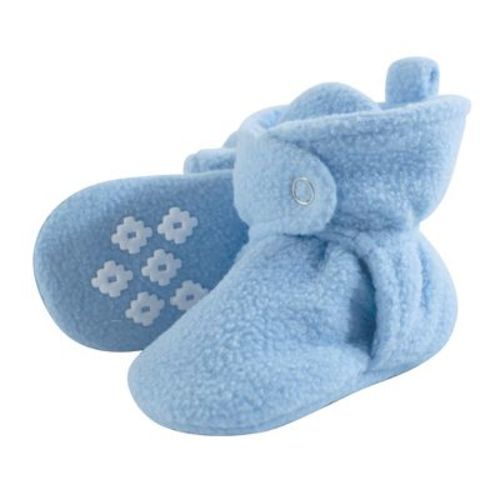 Little Treasure Baby and Toddler Boy Cozy Fleece Booties, Light Blue