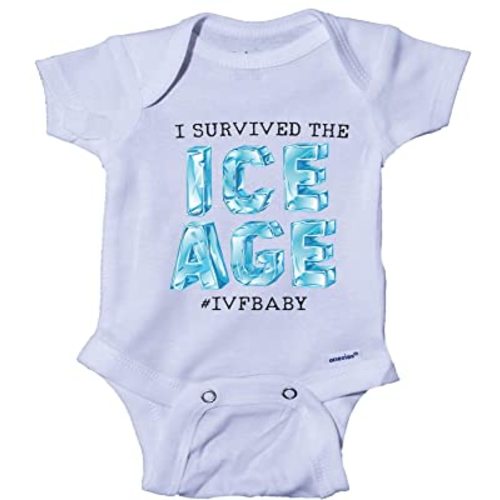 I Survived The ICE AGE #IVFBABY Infertility IVF Onesie Baby Bodysuit One-piece Romper
