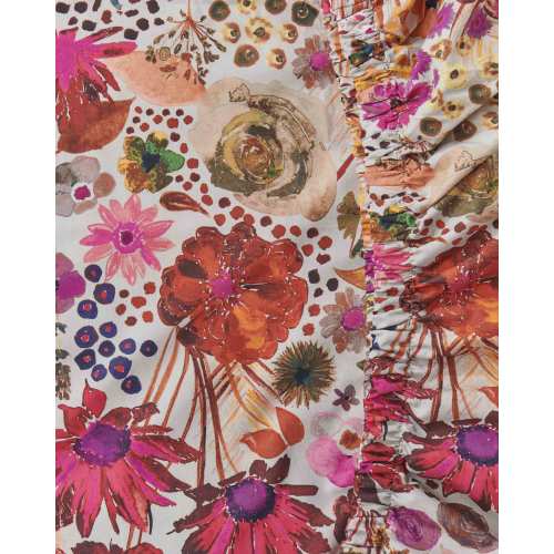 Field Of Dreams Silver Organic Cotton Baby Fitted Sheet