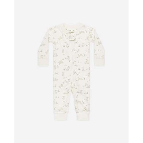 Zip Longsleeve Sleeper || Bunnies – Quincy Mae