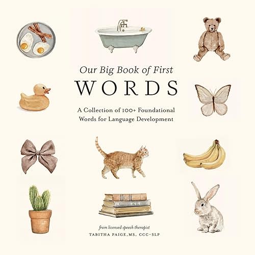 Our Big Book of First Words: A Collection of 100+ Foundational Words for Language Development (Our Little Adventures Series) Board book – September 24, 2024