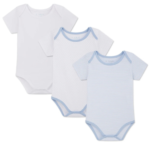 LAKE | Baby | Pima Cotton Pajamas | English Rose Baby Bodysuit Bundle