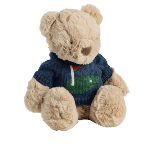 Birdie Bear Plush Pal | Weighted Bear with Knit Sweater | Mud Pie