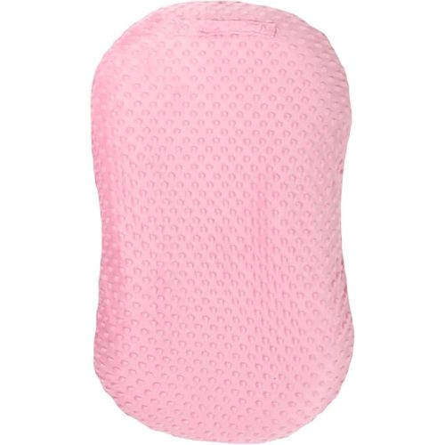 Mila Millie Water Resistant Removable Cover for Newborn Lounger | Minky Sensory Touch Slipcover for Baby Floor Seat | Premium Quality Soft Wipeable Fabric | Hypoallergenic (Blush)