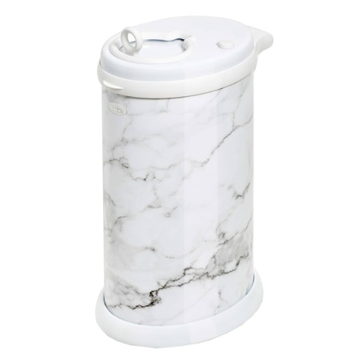 Ubbi Steel Diaper Pail, Odor Locking, No Special Bag Required, Marble