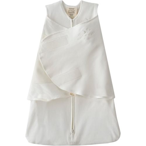 HALO 100% Cotton Sleepsack Swaddle, 3-Way Adjustable Wearable Blanket, TOG 1.5, Natural, Newborn (Pack of 1)
